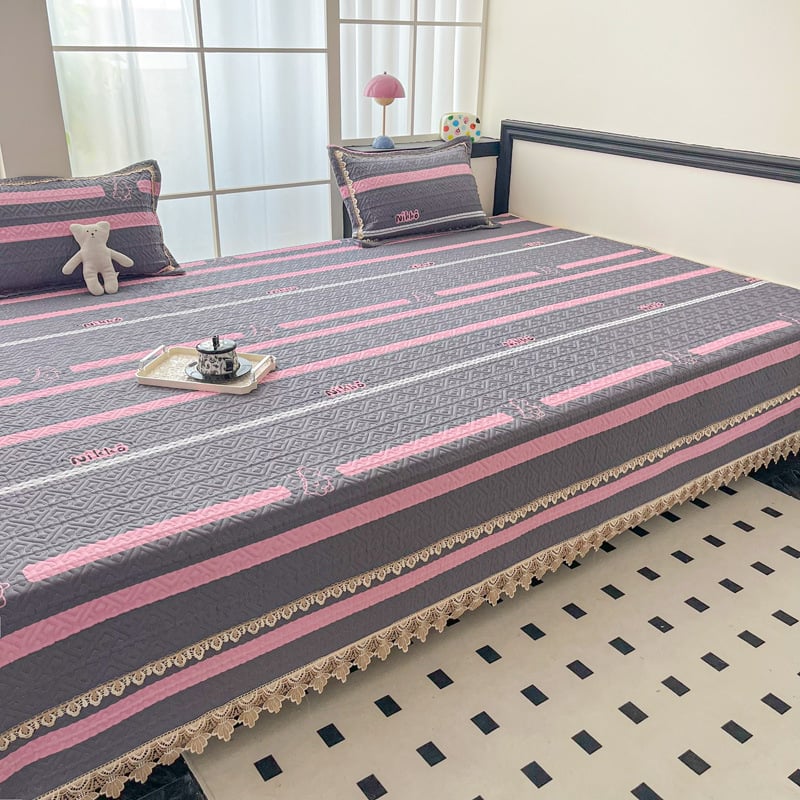 Pamukova tatami pokrivač za krevet – geometrijski uzorak, reaktivno ispisivanje, sve sezone, protuklizno, 60s pamuk