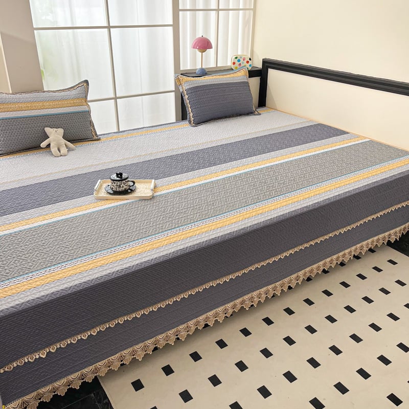 Pamukova tatami pokrivač za krevet – geometrijski uzorak, reaktivno ispisivanje, sve sezone, protuklizno, 60s pamuk