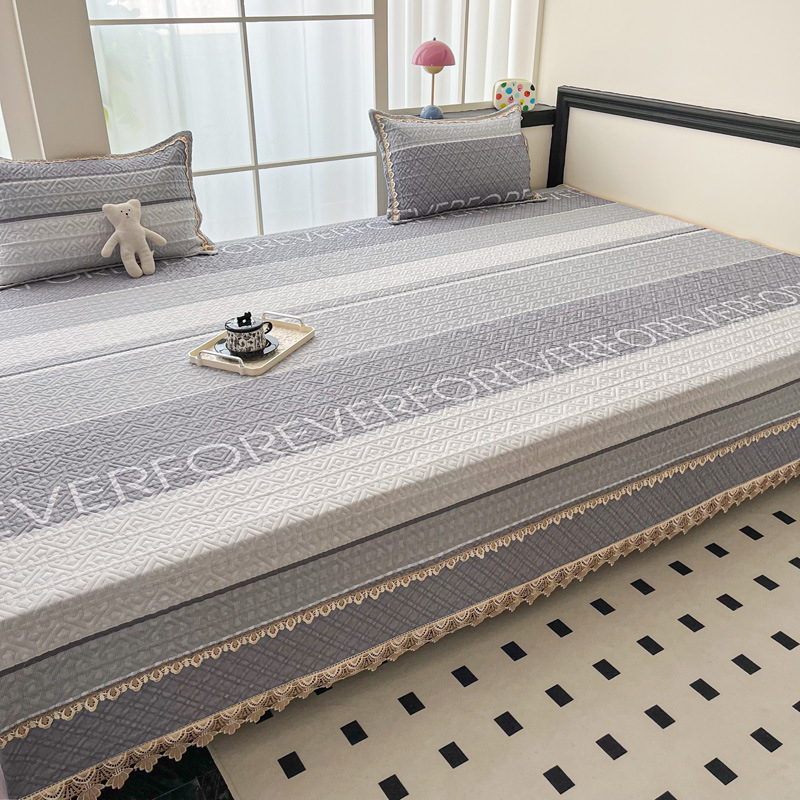 Pamukova tatami pokrivač za krevet – geometrijski uzorak, reaktivno ispisivanje, sve sezone, protuklizno, 60s pamuk