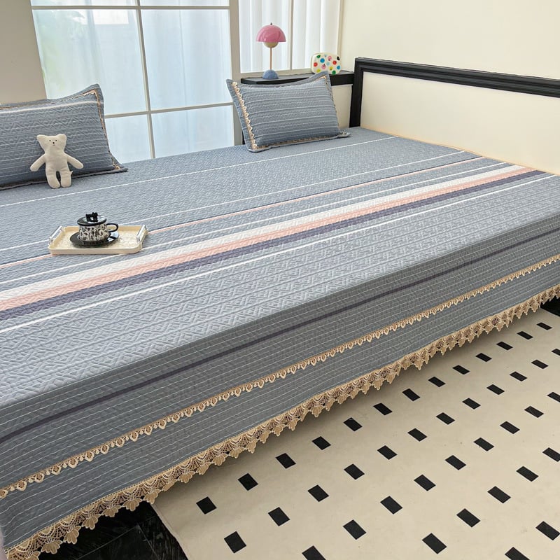 Pamukova tatami pokrivač za krevet – geometrijski uzorak, reaktivno ispisivanje, sve sezone, protuklizno, 60s pamuk