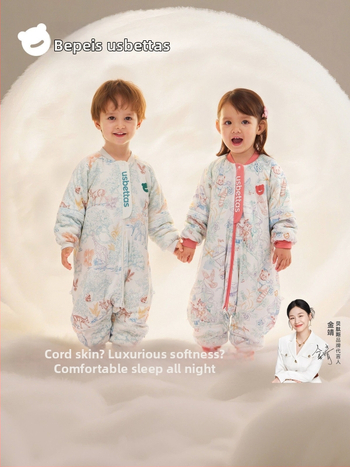 Spavaći vrećica za bebe i djecu – Lanugo skin tkanina; podstava 95% pamuk; punilo 70% poliester / 30% viskoz; odvojive rukave