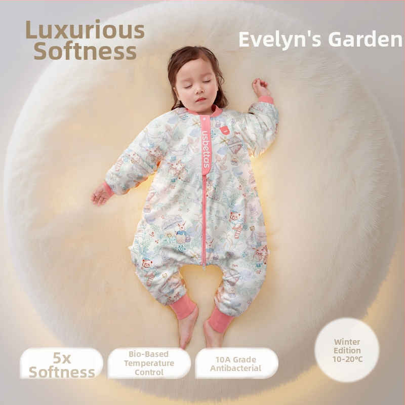 Spavaći vrećica za bebe i djecu – Lanugo skin tkanina; podstava 95% pamuk; punilo 70% poliester / 30% viskoz; odvojive rukave