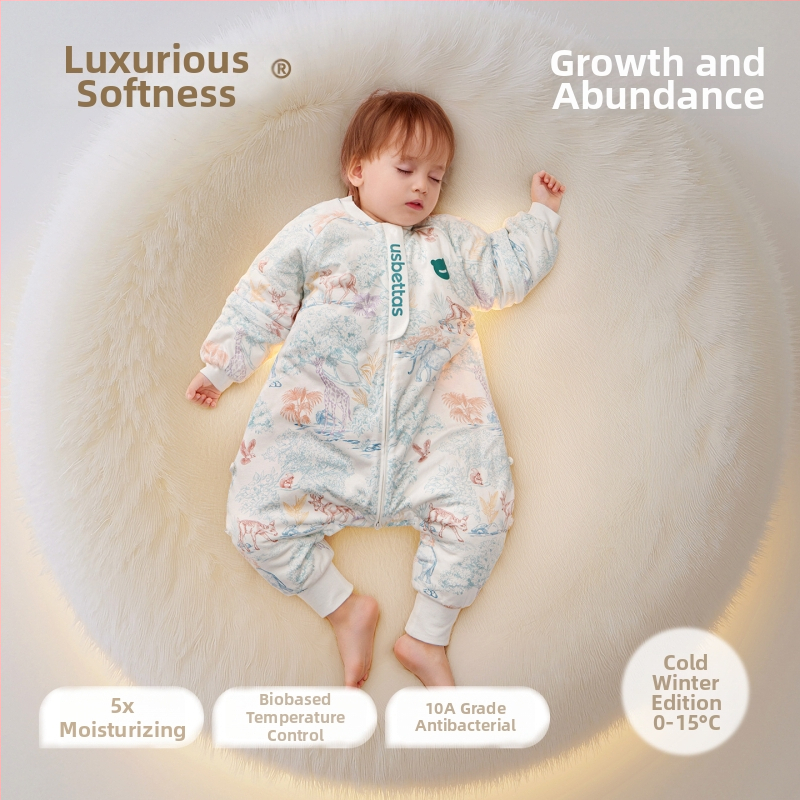 Spavaći vrećica za bebe i djecu – Lanugo skin tkanina; podstava 95% pamuk; punilo 70% poliester / 30% viskoz; odvojive rukave