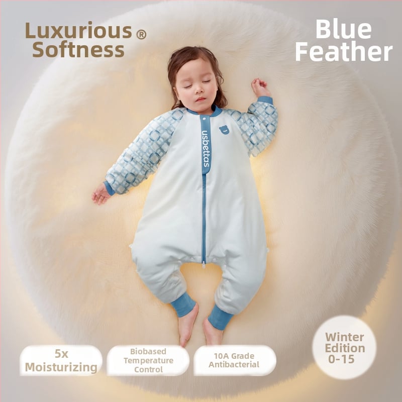 Spavaći vrećica za bebe i djecu – Lanugo skin tkanina; podstava 95% pamuk; punilo 70% poliester / 30% viskoz; odvojive rukave