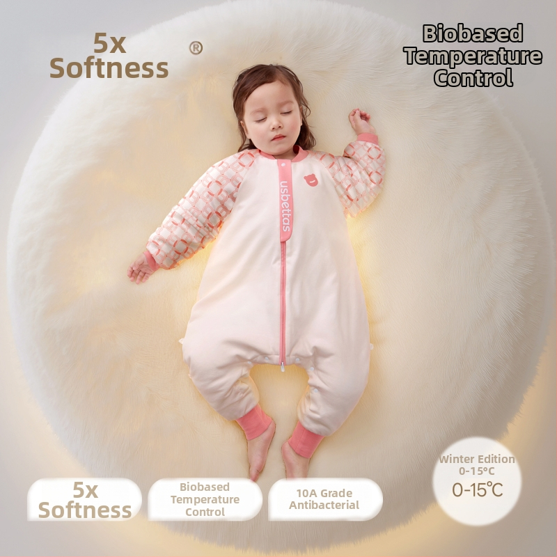 Spavaći vrećica za bebe i djecu – Lanugo skin tkanina; podstava 95% pamuk; punilo 70% poliester / 30% viskoz; odvojive rukave