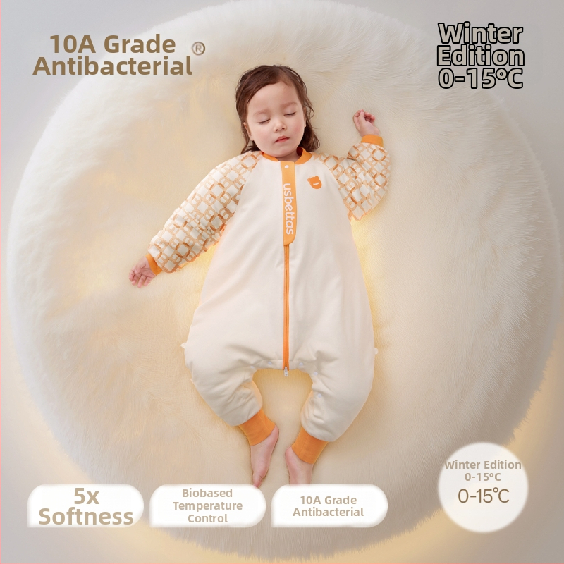 Spavaći vrećica za bebe i djecu – Lanugo skin tkanina; podstava 95% pamuk; punilo 70% poliester / 30% viskoz; odvojive rukave