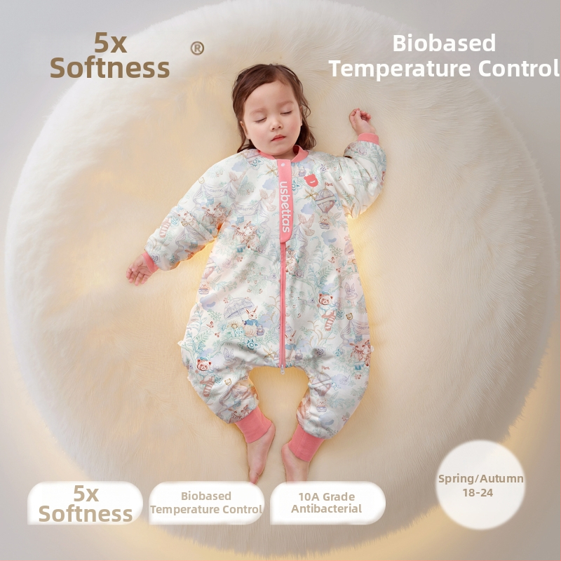 Spavaći vrećica za bebe i djecu – Lanugo skin tkanina; podstava 95% pamuk; punilo 70% poliester / 30% viskoz; odvojive rukave