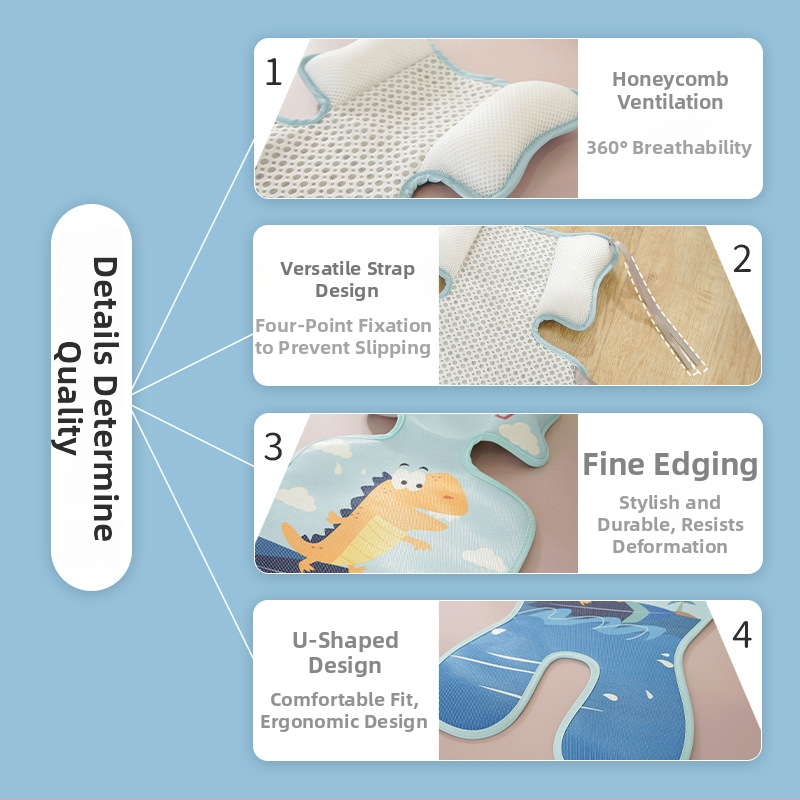 Jastučić za sjedalo kolica za bebe | Marka Mutual Ya, Materijal Mutual Ya | Pogodno za dob 1–2 godine | Prilagodba dostupna | Licencirana privatna oznaka