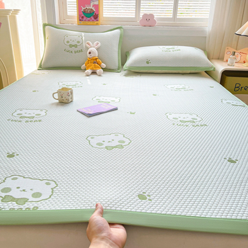 Set prostirki od viskoze s ledenim svilenim vlaknom, sklopni dizajn, ručno izšivena tkanina, lagani luksuz