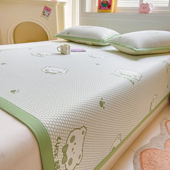 Set prostirki od viskoze s ledenim svilenim vlaknom, sklopni dizajn, ručno izšivena tkanina, lagani luksuz