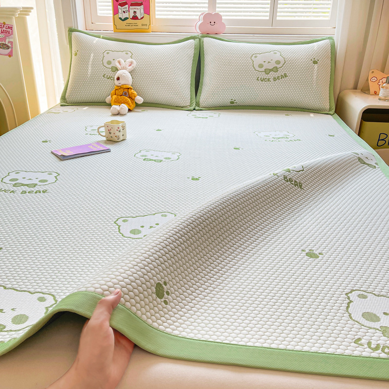 Set prostirki od viskoze s ledenim svilenim vlaknom, sklopni dizajn, ručno izšivena tkanina, lagani luksuz