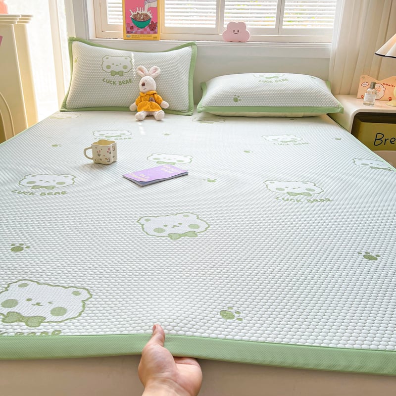 Set prostirki od viskoze s ledenim svilenim vlaknom, sklopni dizajn, ručno izšivena tkanina, lagani luksuz