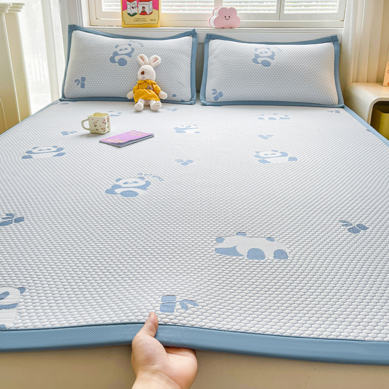 Set prostirki od viskoze s ledenim svilenim vlaknom, sklopni dizajn, ručno izšivena tkanina, lagani luksuz