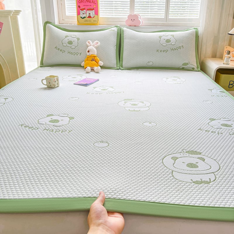 Set prostirki od viskoze s ledenim svilenim vlaknom, sklopni dizajn, ručno izšivena tkanina, lagani luksuz