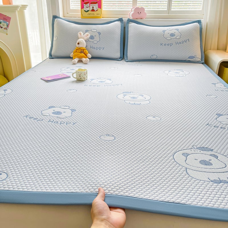 Set prostirki od viskoze s ledenim svilenim vlaknom, sklopni dizajn, ručno izšivena tkanina, lagani luksuz