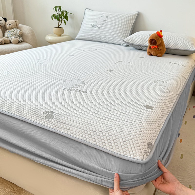 Set prostirki od viskoze s ledenim svilenim vlaknom, sklopni dizajn, ručno izšivena tkanina, lagani luksuz