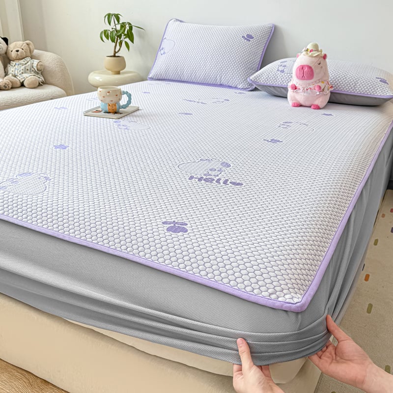 Set prostirki od viskoze s ledenim svilenim vlaknom, sklopni dizajn, ručno izšivena tkanina, lagani luksuz