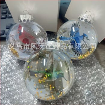 Akrilni viseći ukrasni darovni set za božićno drvce – moderni minimalistički stil, rezanje, injekcijsko oblikovanje