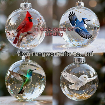 Akrilni viseći ukrasni darovni set za božićno drvce – moderni minimalistički stil, rezanje, injekcijsko oblikovanje