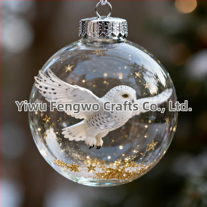 Akrilni viseći ukrasni darovni set za božićno drvce – moderni minimalistički stil, rezanje, injekcijsko oblikovanje