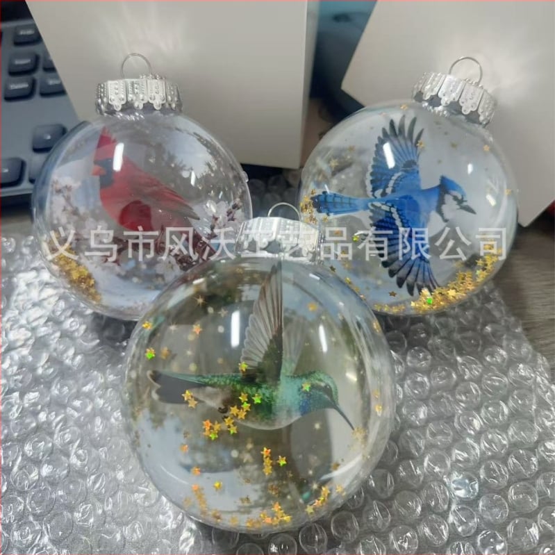 Akrilni viseći ukrasni darovni set za božićno drvce – moderni minimalistički stil, rezanje, injekcijsko oblikovanje