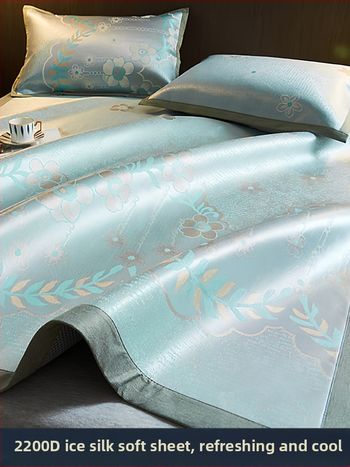 Ice Silk hlađenjeći madrac set, tri dijela, bambus + Ice Silk, sklopiv, periv, ljeto