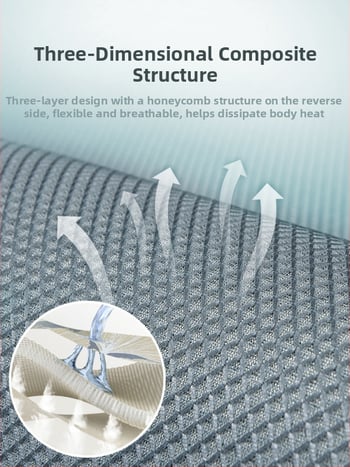 Ice Silk hlađenjeći madrac set, tri dijela, bambus + Ice Silk, sklopiv, periv, ljeto