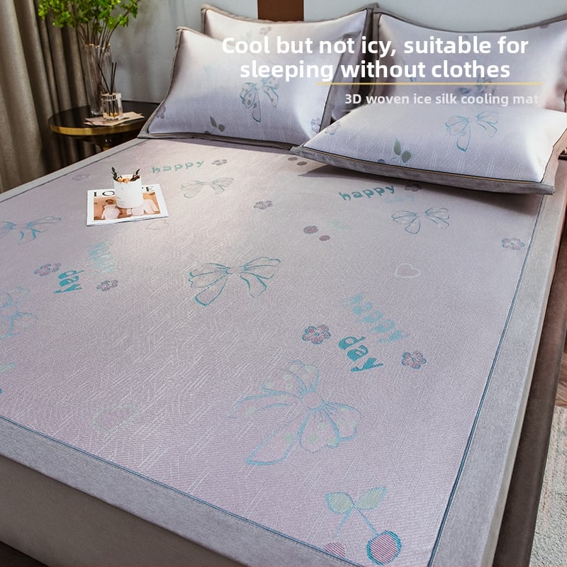 Ice Silk hlađenjeći madrac set, tri dijela, bambus + Ice Silk, sklopiv, periv, ljeto