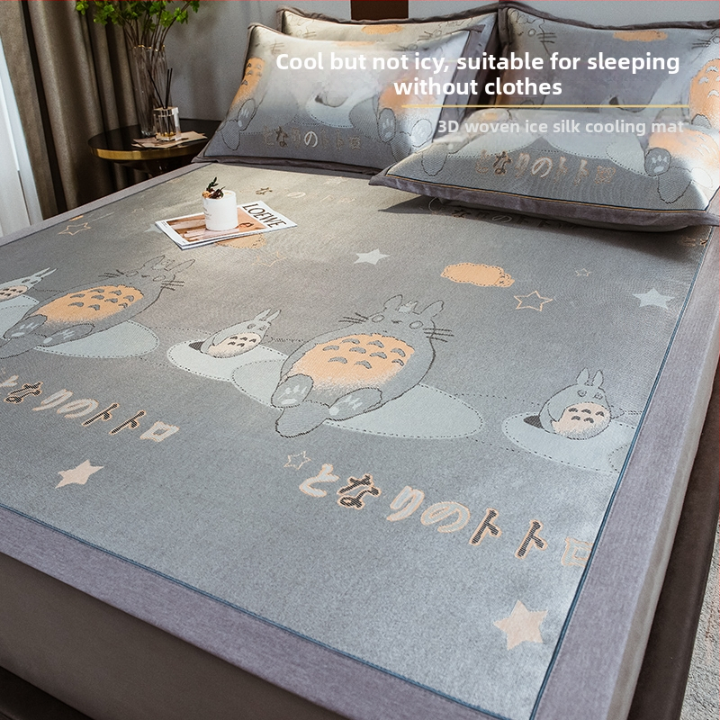 Ice Silk hlađenjeći madrac set, tri dijela, bambus + Ice Silk, sklopiv, periv, ljeto