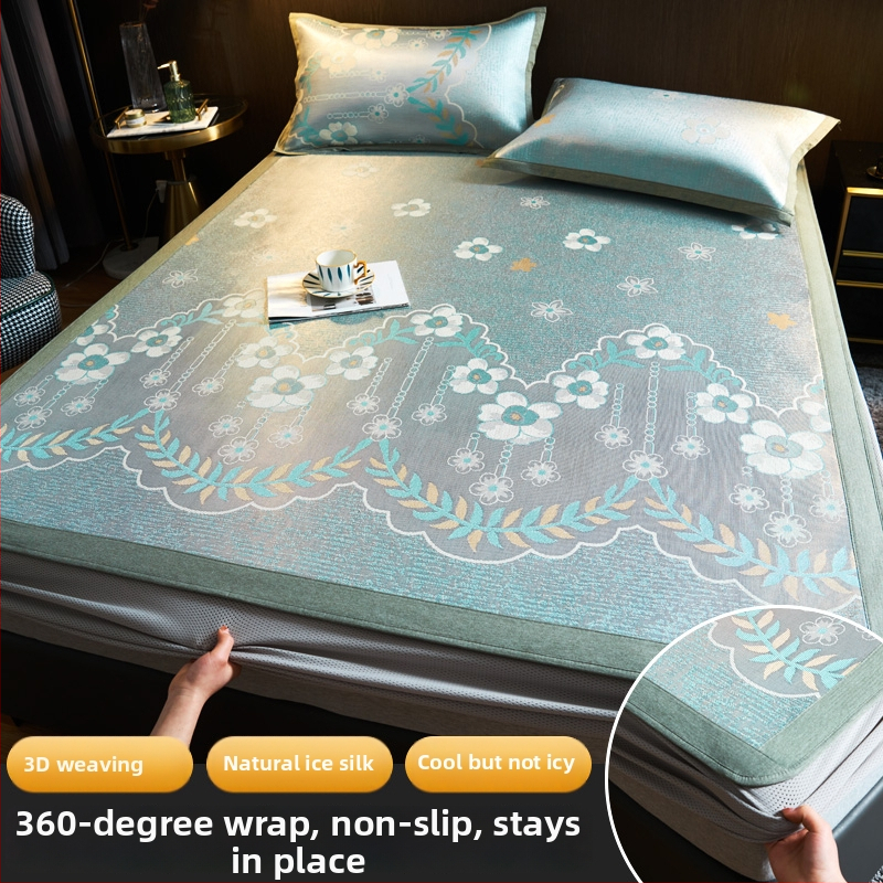 Ice Silk hlađenjeći madrac set, tri dijela, bambus + Ice Silk, sklopiv, periv, ljeto