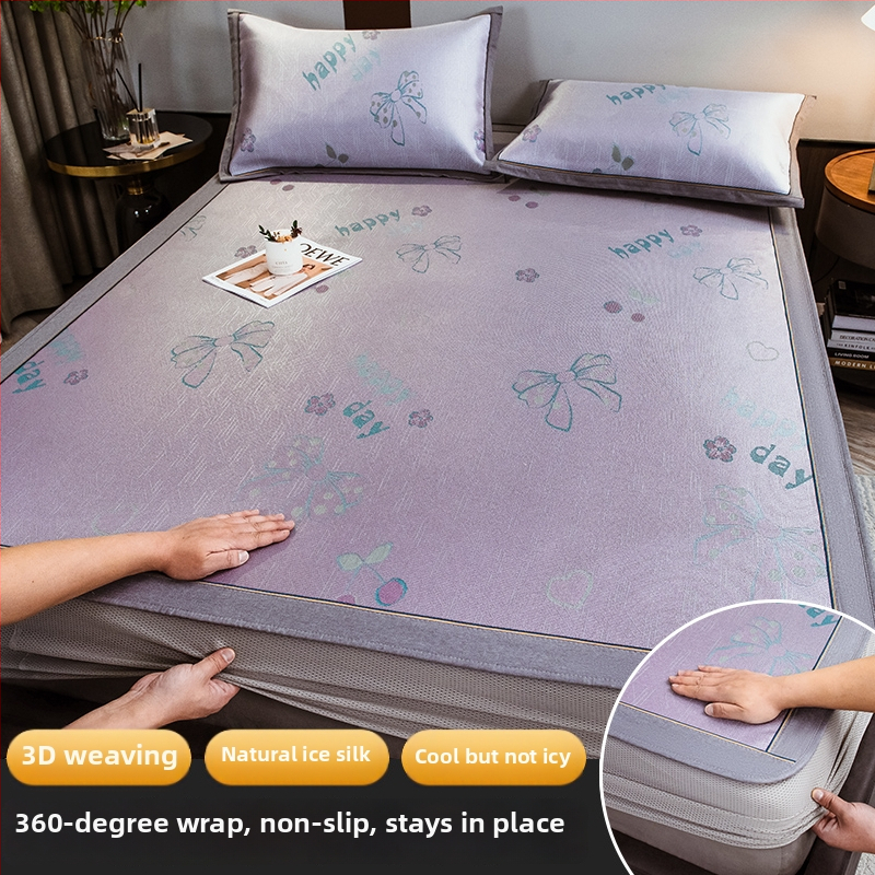 Ice Silk hlađenjeći madrac set, tri dijela, bambus + Ice Silk, sklopiv, periv, ljeto