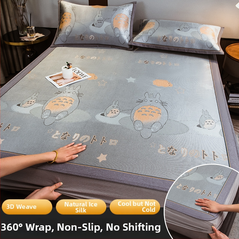 Ice Silk hlađenjeći madrac set, tri dijela, bambus + Ice Silk, sklopiv, periv, ljeto