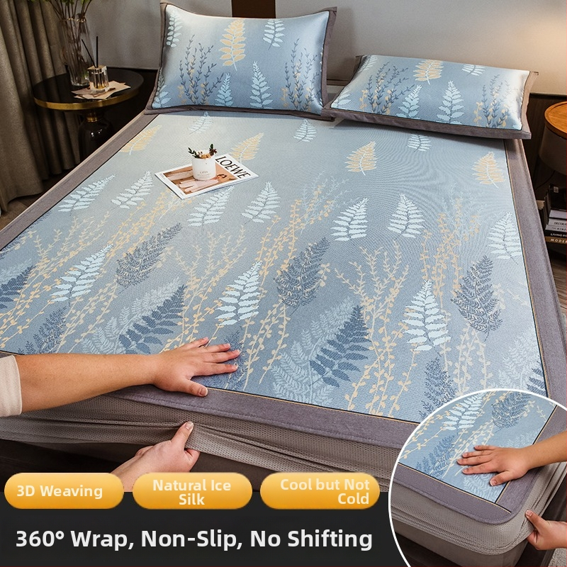 Ice Silk hlađenjeći madrac set, tri dijela, bambus + Ice Silk, sklopiv, periv, ljeto