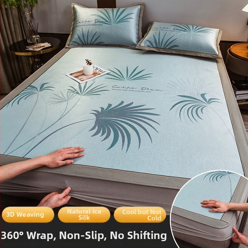 Ice Silk hlađenjeći madrac set, tri dijela, bambus + Ice Silk, sklopiv, periv, ljeto