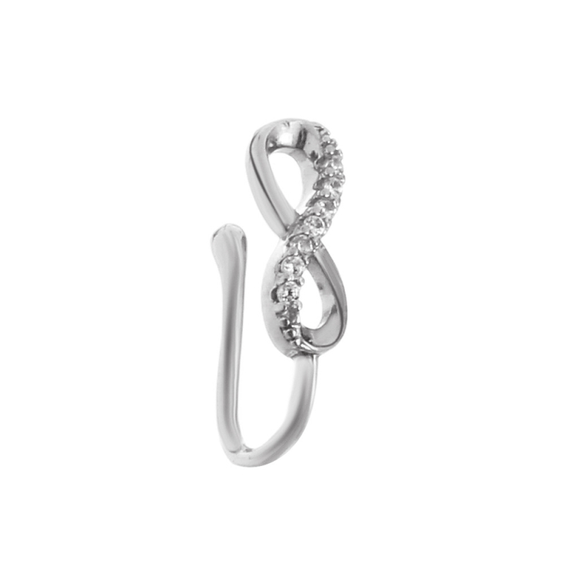 U-oblik nosni klips s cirkonima kamenima, bakar, ženski euro-američki stil