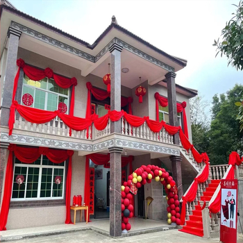 Kāzu vārtu ziedu bumba, auduma dekors, iepakojums OPP, svētku dāvana, nav importēts