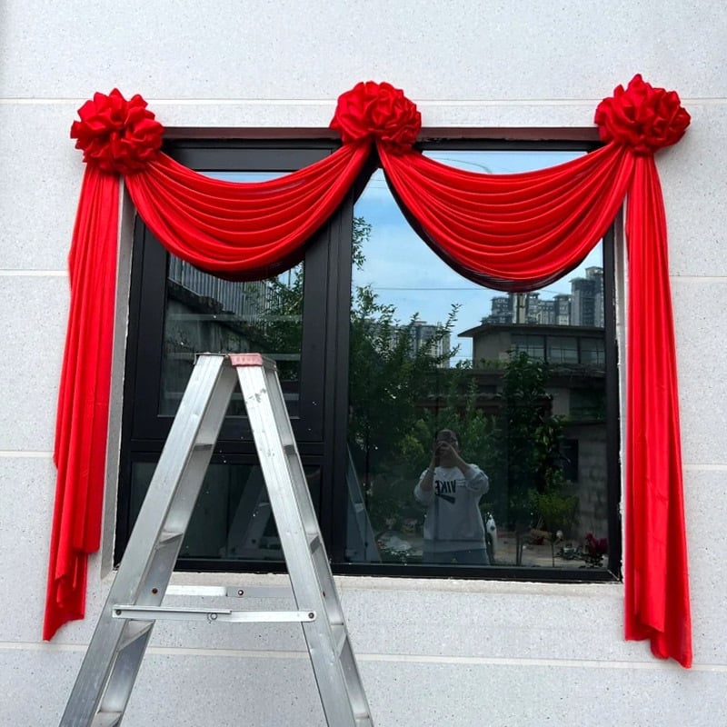 Kāzu vārtu ziedu bumba, auduma dekors, iepakojums OPP, svētku dāvana, nav importēts