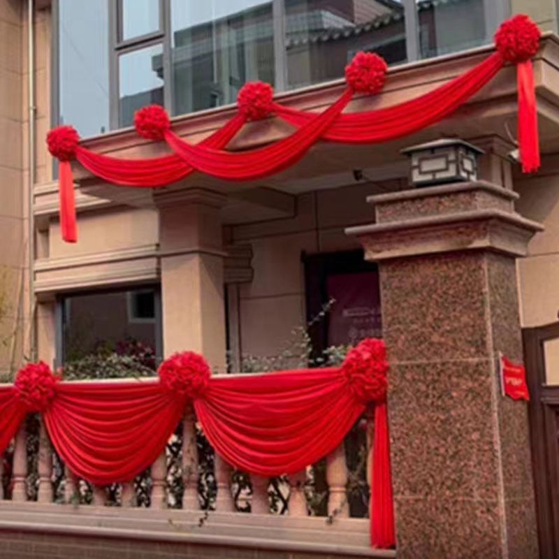 Kāzu vārtu ziedu bumba, auduma dekors, iepakojums OPP, svētku dāvana, nav importēts