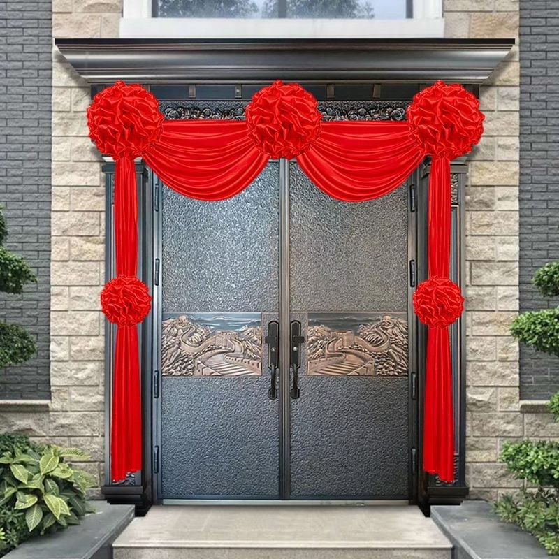 Kāzu vārtu ziedu bumba, auduma dekors, iepakojums OPP, svētku dāvana, nav importēts