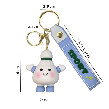 Korvpalli võtmehoidja, silikoon PVC materjal, karikatuuri stiil, eraldi pakendatud