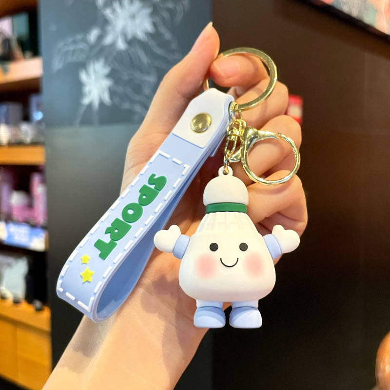 Korvpalli võtmehoidja, silikoon PVC materjal, karikatuuri stiil, eraldi pakendatud