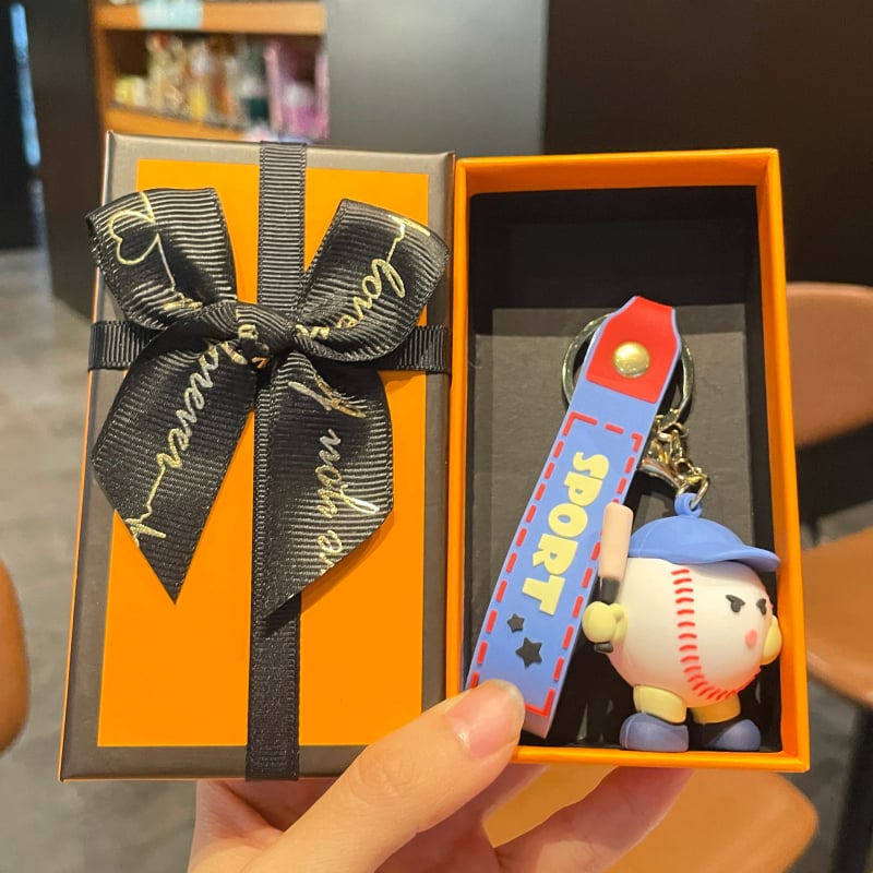 Korvpalli võtmehoidja, silikoon PVC materjal, karikatuuri stiil, eraldi pakendatud