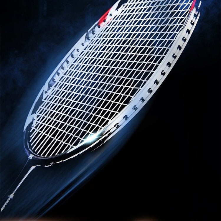 Set reketa za badminton s karbonskim okvirom i najlonskim žicama, za odrasle, singlove i parove, srednja čvrstoća