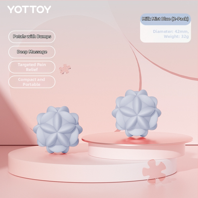 Fasijas bumba plantar masāžai, muskuļu atslābināšanai, lāpstiņu un kakla masāžai — līdzeklis fitnesam un jogai