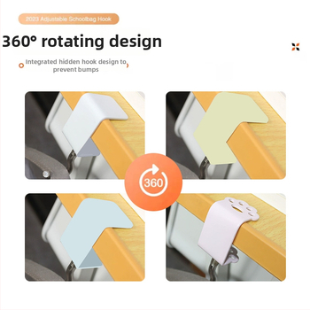 Hao Ming željezni držač za torbu za stol – uklonjivi, držač na rubu stola, jedan kuk, moderni jednostavan stil, nosivost iznad 30 kg