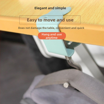Hao Ming željezni držač za torbu za stol – uklonjivi, držač na rubu stola, jedan kuk, moderni jednostavan stil, nosivost iznad 30 kg