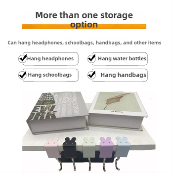 Hao Ming željezni držač za torbu za stol – uklonjivi, držač na rubu stola, jedan kuk, moderni jednostavan stil, nosivost iznad 30 kg