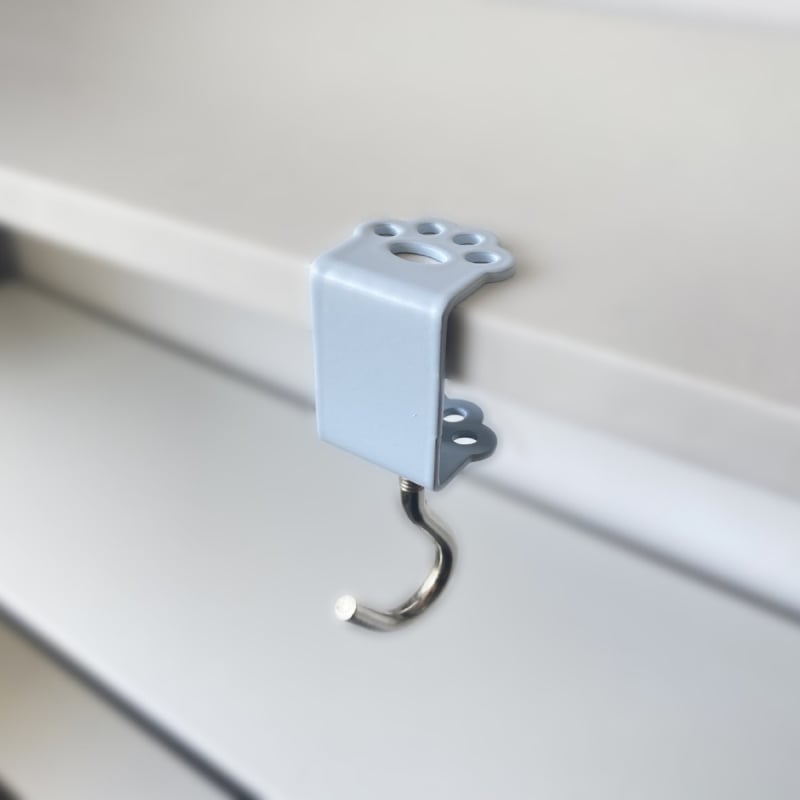 Hao Ming željezni držač za torbu za stol – uklonjivi, držač na rubu stola, jedan kuk, moderni jednostavan stil, nosivost iznad 30 kg