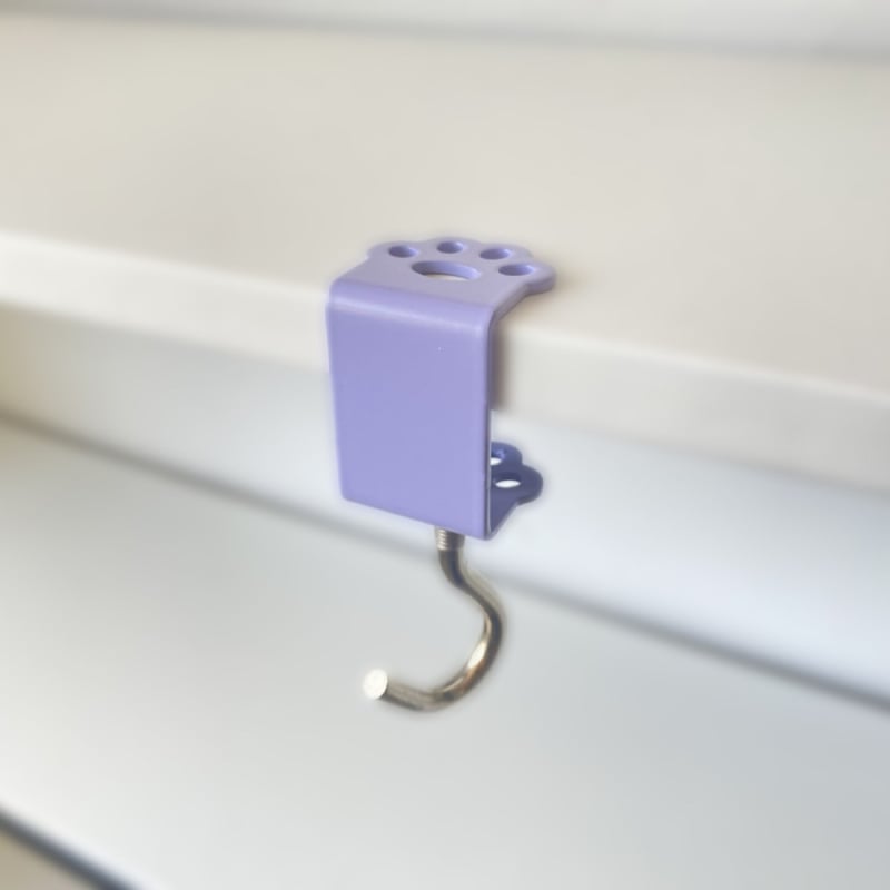 Hao Ming željezni držač za torbu za stol – uklonjivi, držač na rubu stola, jedan kuk, moderni jednostavan stil, nosivost iznad 30 kg