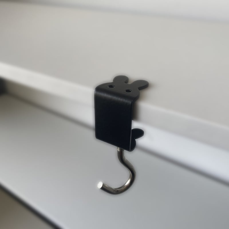 Hao Ming željezni držač za torbu za stol – uklonjivi, držač na rubu stola, jedan kuk, moderni jednostavan stil, nosivost iznad 30 kg